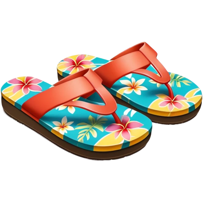 Hawaiian slippers emoji