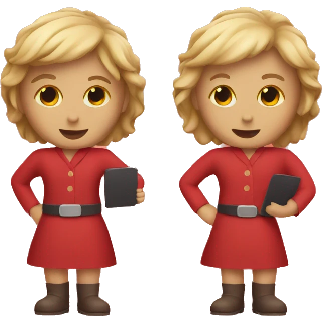 AI Assistant emoji with red background color  emoji