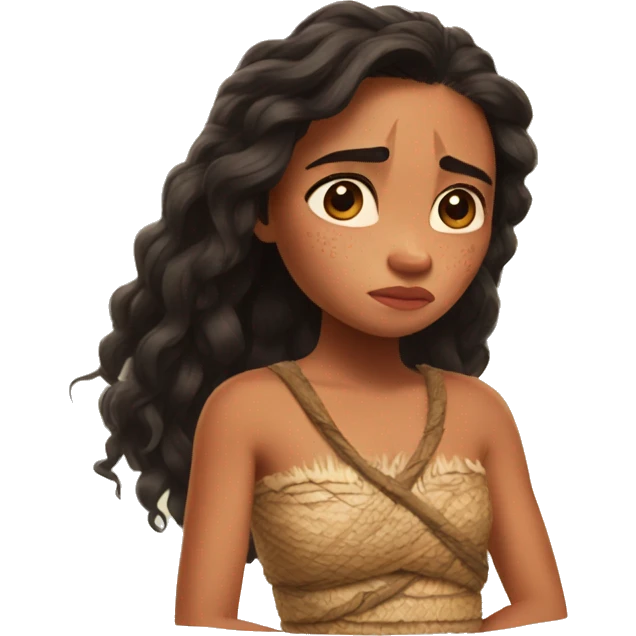 sad Moana emoji