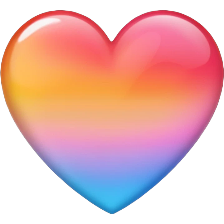 Ombré red orange yellow pink blue  heart 2016 vibes emoji