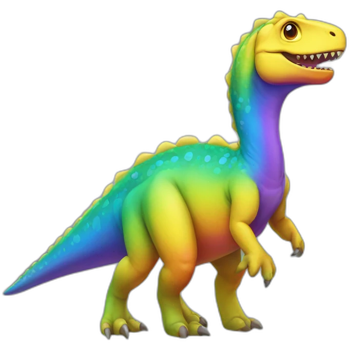 tiranosaur rainbow emoji