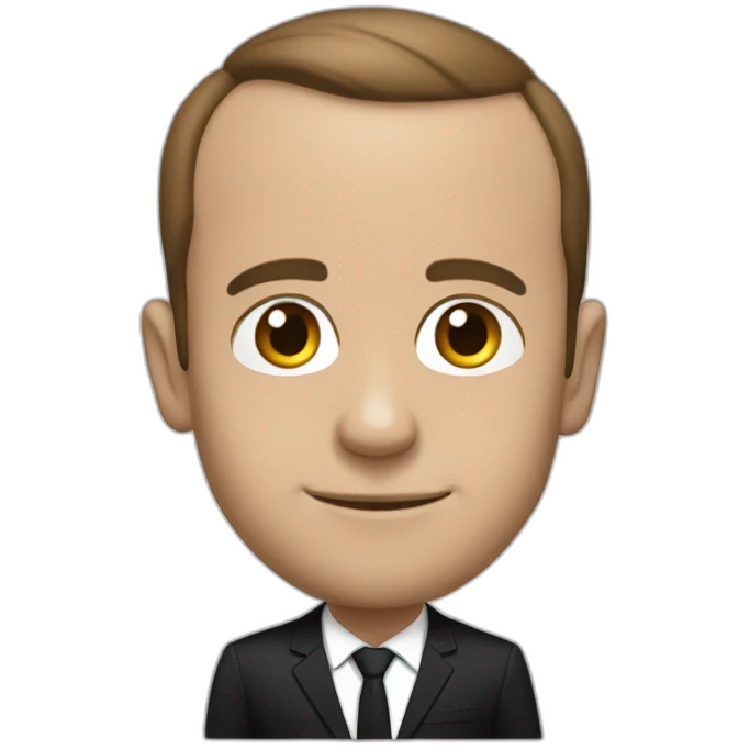 Macron-black emoji