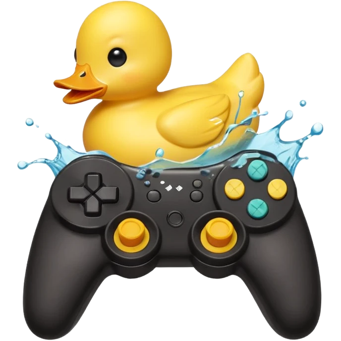 Rubber ducky angrily button smashing video game controller emoji