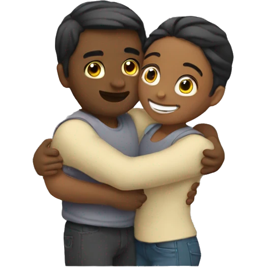 
lovers hugging emoji