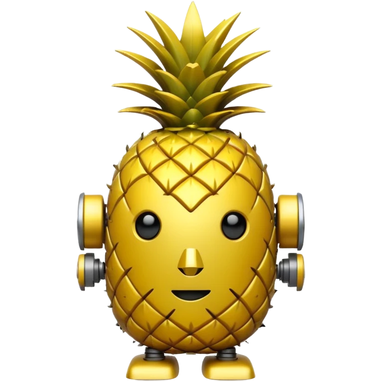 robot pineapple emoji no eyes emoji