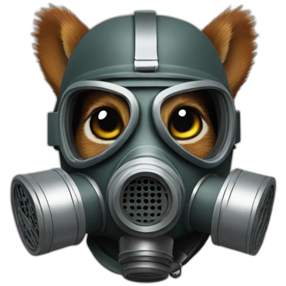 squirrel in a gas mask emoji