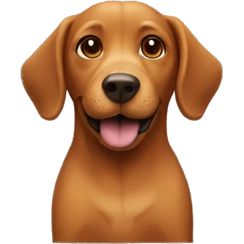 Brown Dog with a dog bones emoji