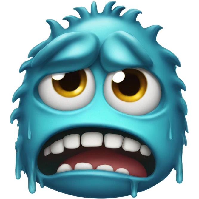 a one eye monster crying emoji