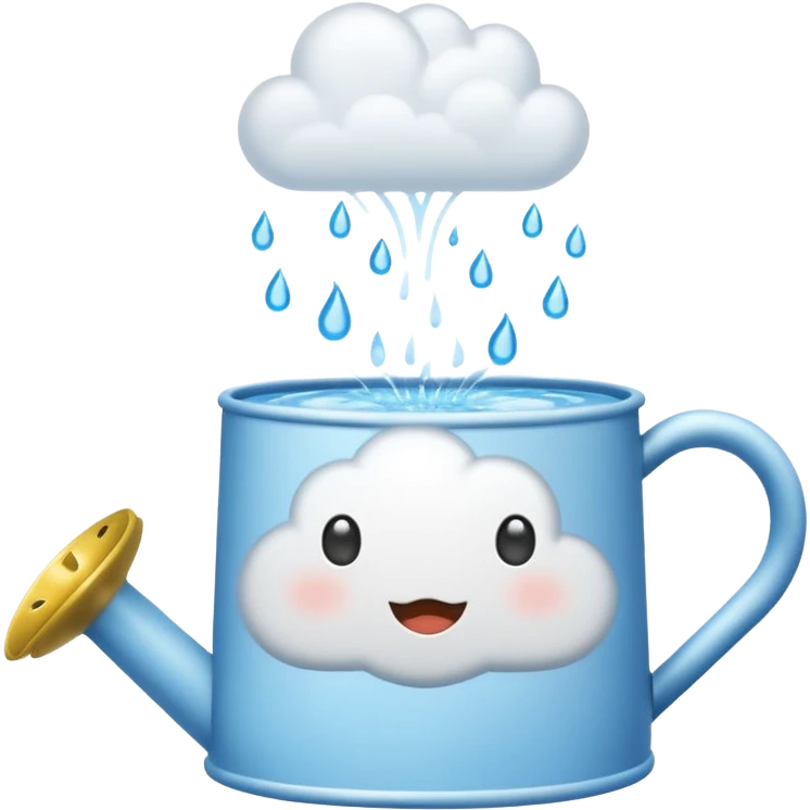 Cloud + watering can,Sky Gardener. emoji