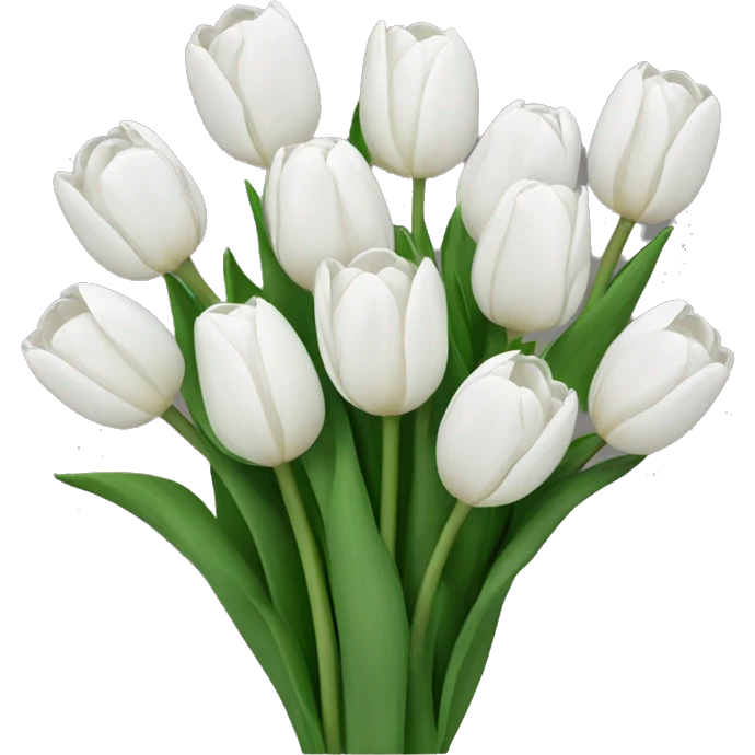 white tulip bouquet  emoji