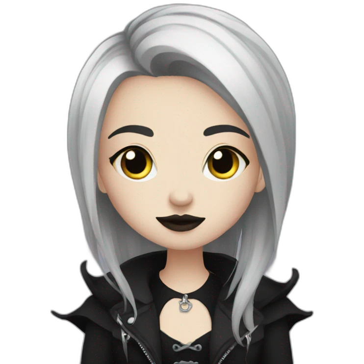 Goth girl emoji