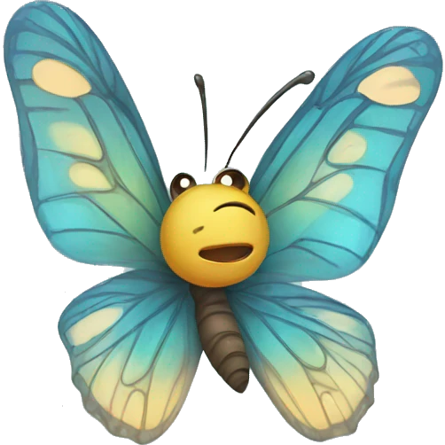 crying butterfly emoji