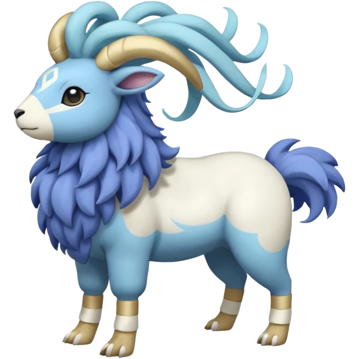 Mareep-Suicune-Skiddo-fusion, full body emoji