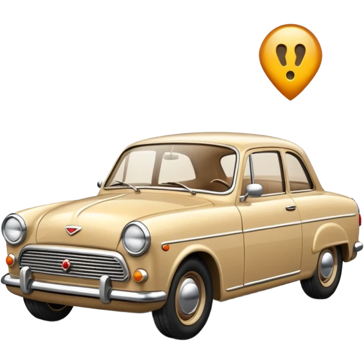 Beige retro car emoji