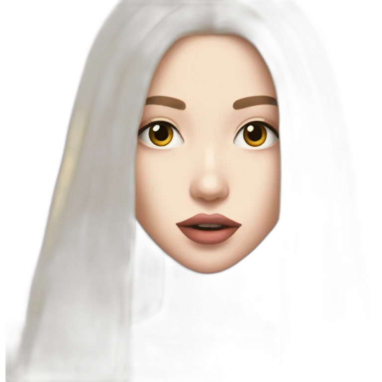 Ava max with long hair and crop top emoji