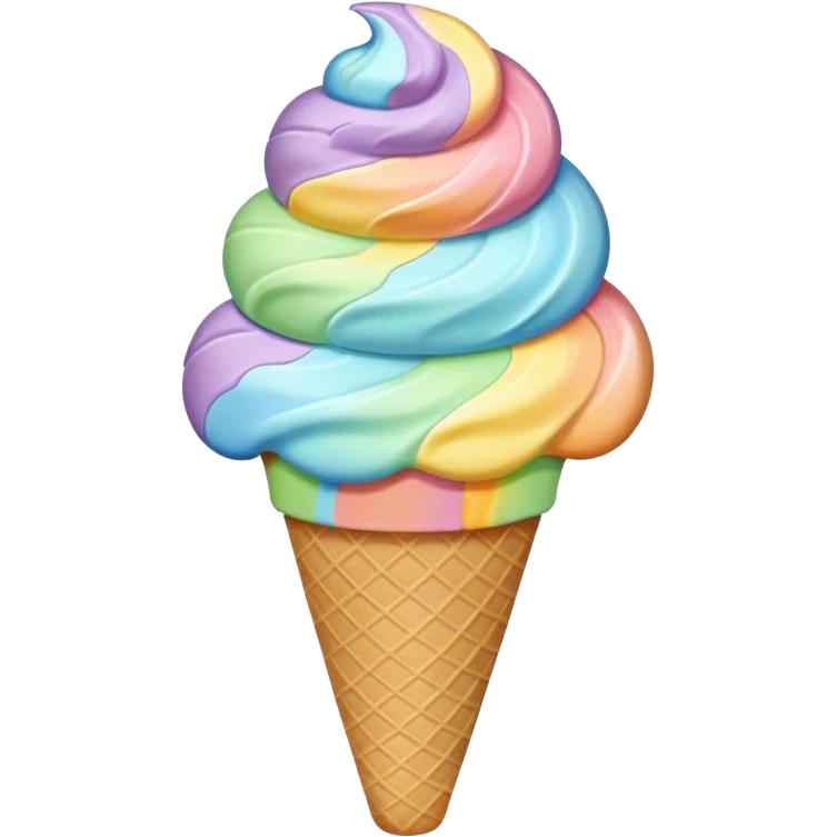 Rainbow ice cream emoji