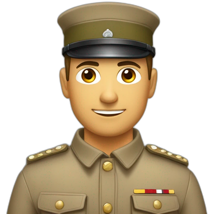 Soldat allemand SA brun avec deux éclairs sur la chemise emoji