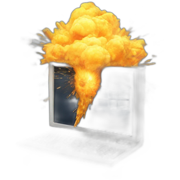 windows computer exploding emoji