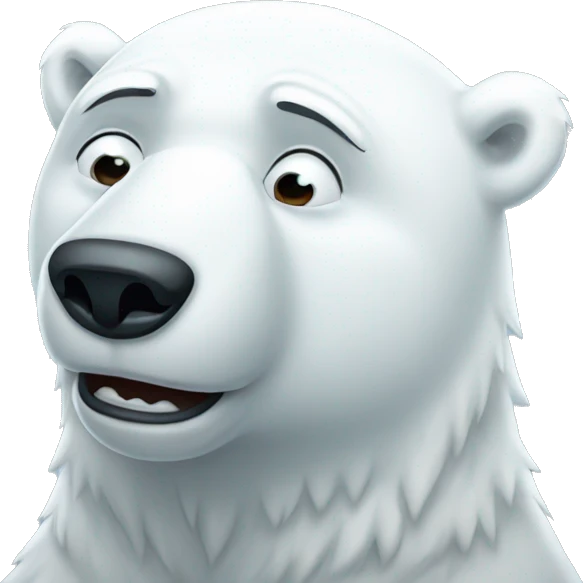 Polar bear crying emoji