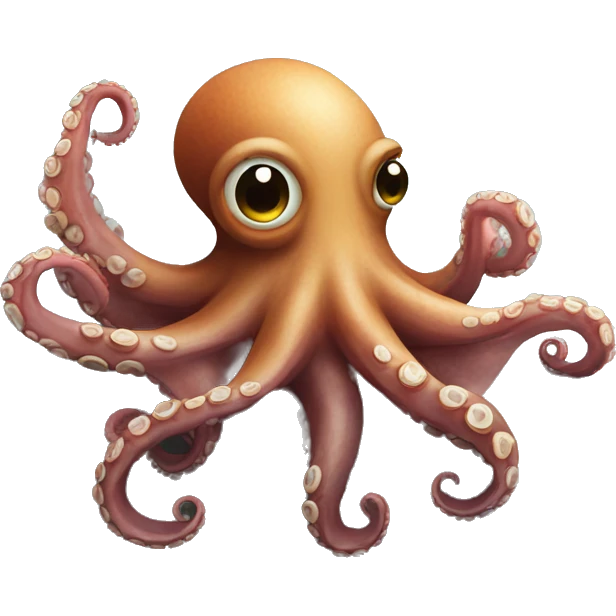 Octopus on a rock emoji