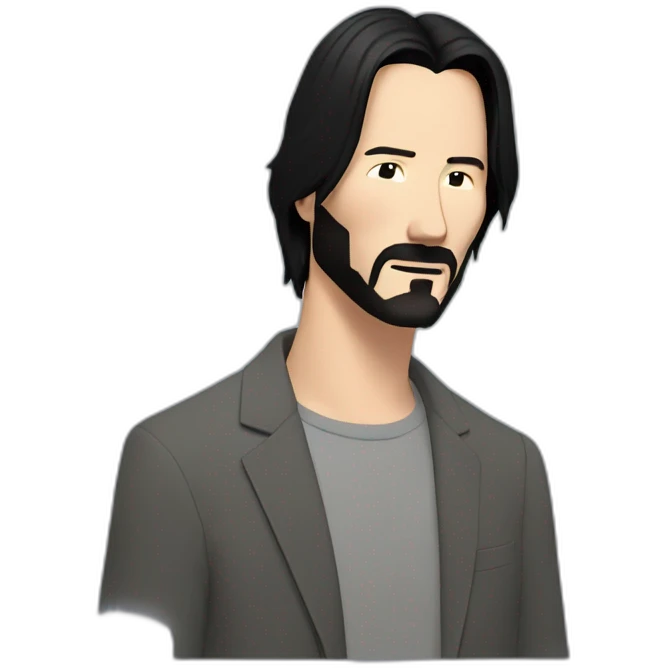 keanu reeves doing like emoji