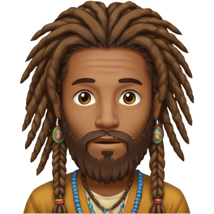 dreadlock hippie beard emoji