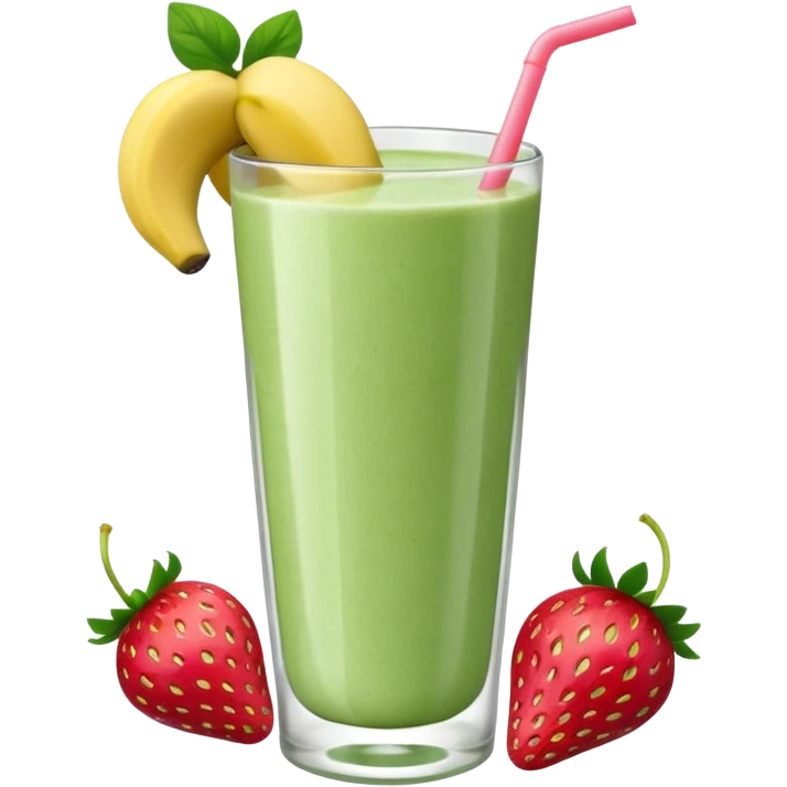 strawberry banana spinach smoothie  emoji
