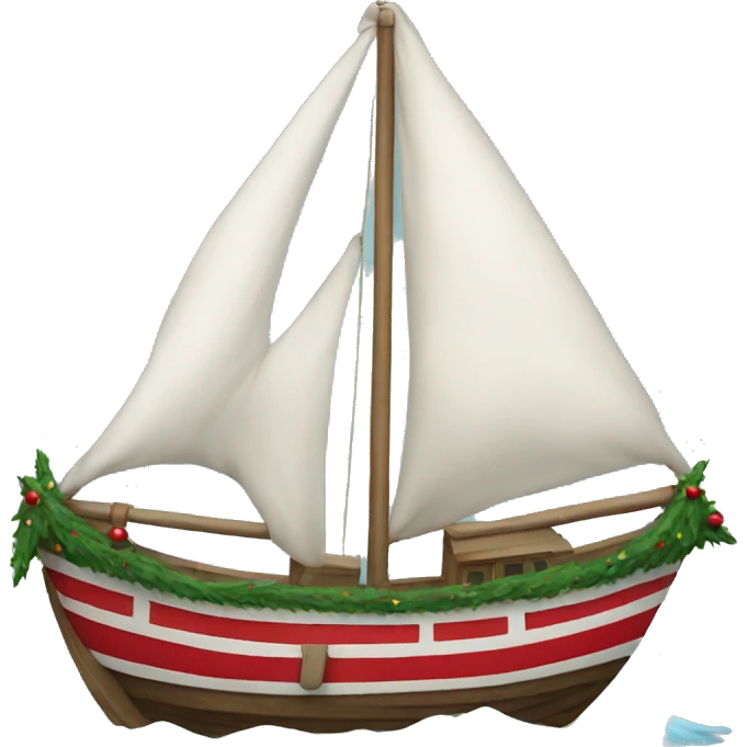 Christmas boat emoji