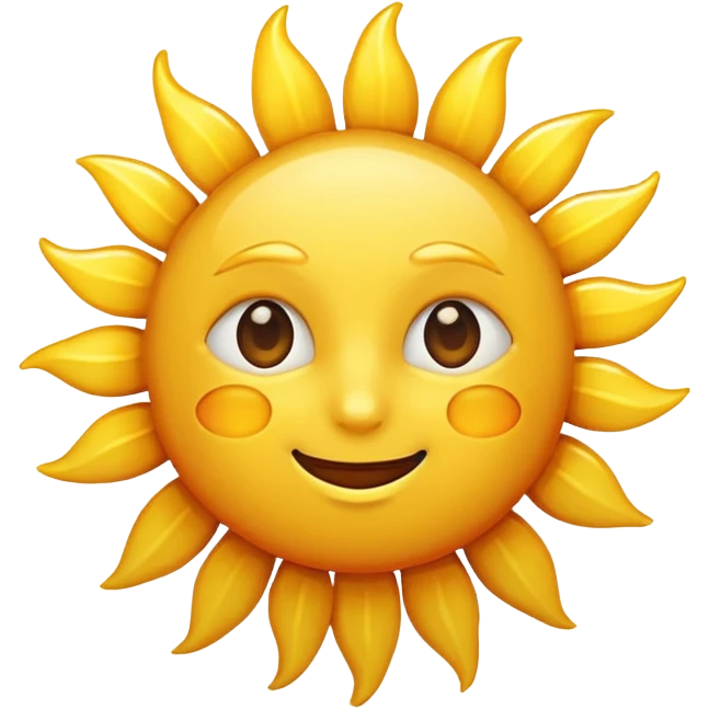 Sun, no face emoji