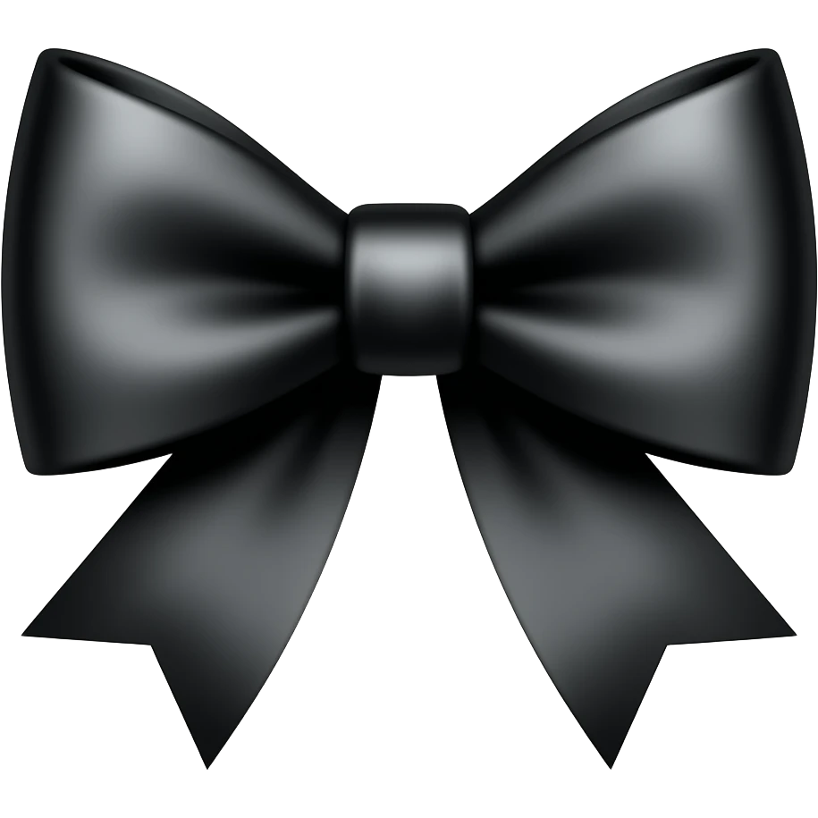 Small Black shiny bow emoji