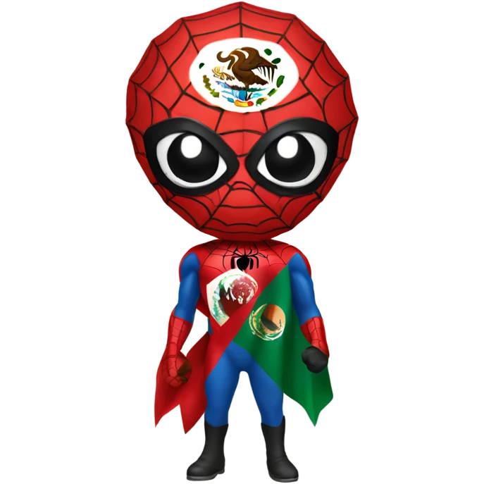 Spider-Man with a Mexican flag emoji