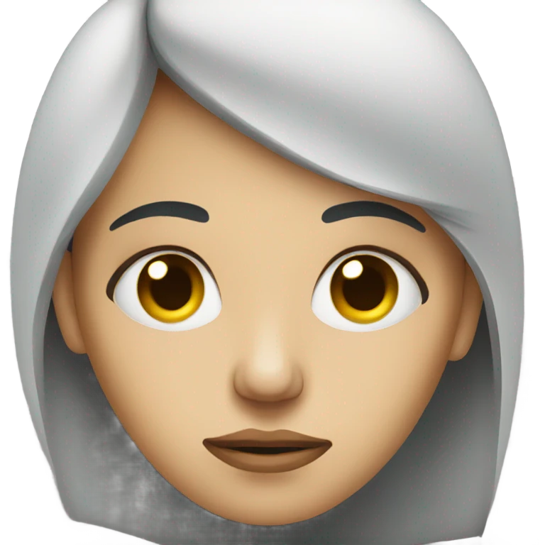 Sad woman with dead eyes emoji