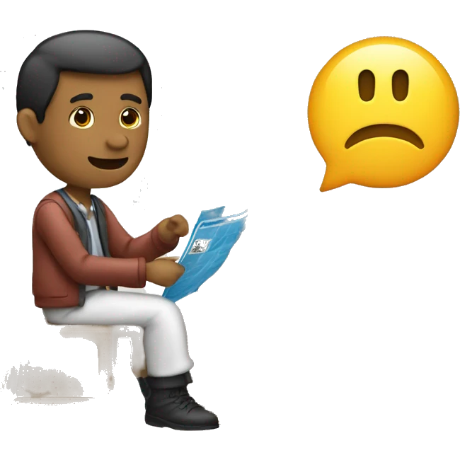 un homme qui tend une carte Rivers de UNO emoji