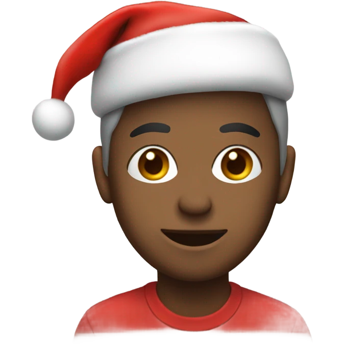 Me with a Santa hat emoji