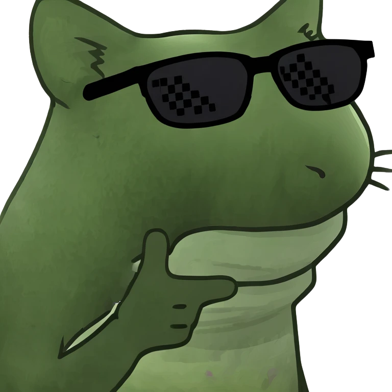Cat with sunglasses emoji