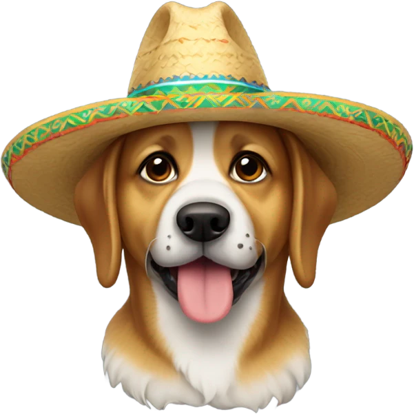 German dog with sombrero emoji