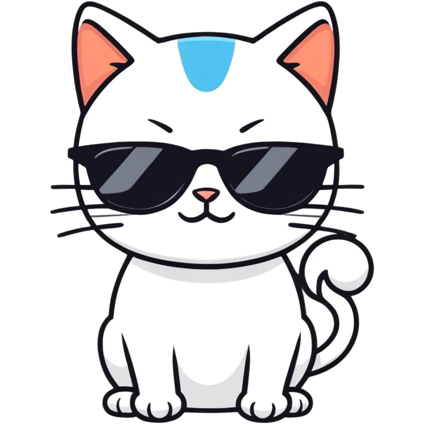 Cat with sunglasses emoji
