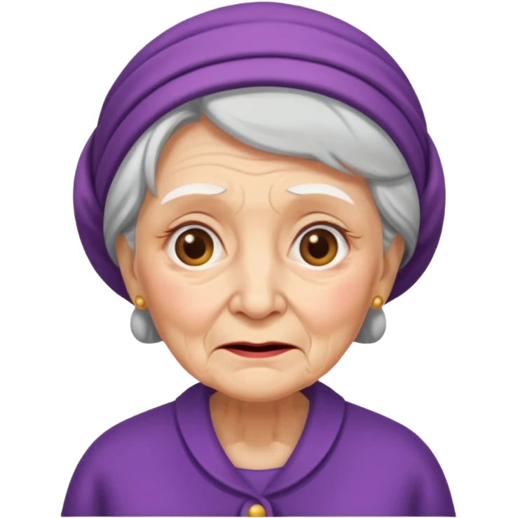 old lady embarrassed emoji