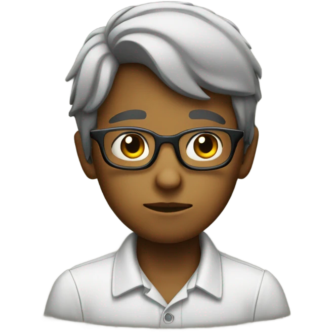 gazing boy with glasses emoji