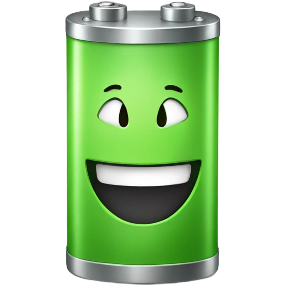 Happy Green battery emoji