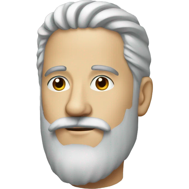 man portrait with beard with white beard  emoji