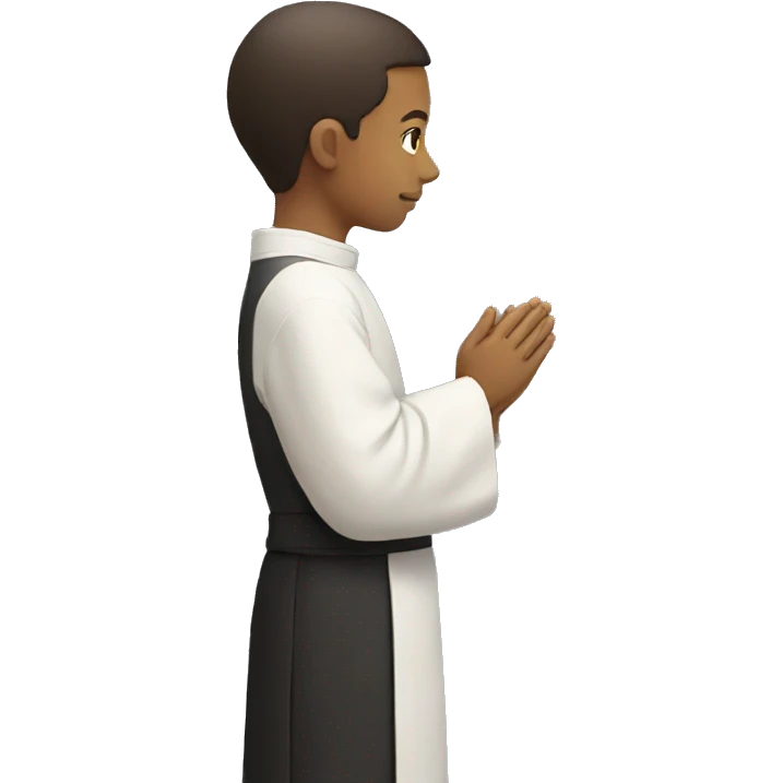 Young Priest in prayer emoji
