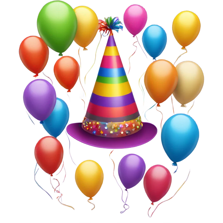 Birthday hat Ballons  emoji