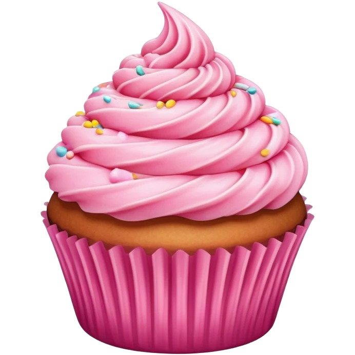 cupcake with pink icing emoji