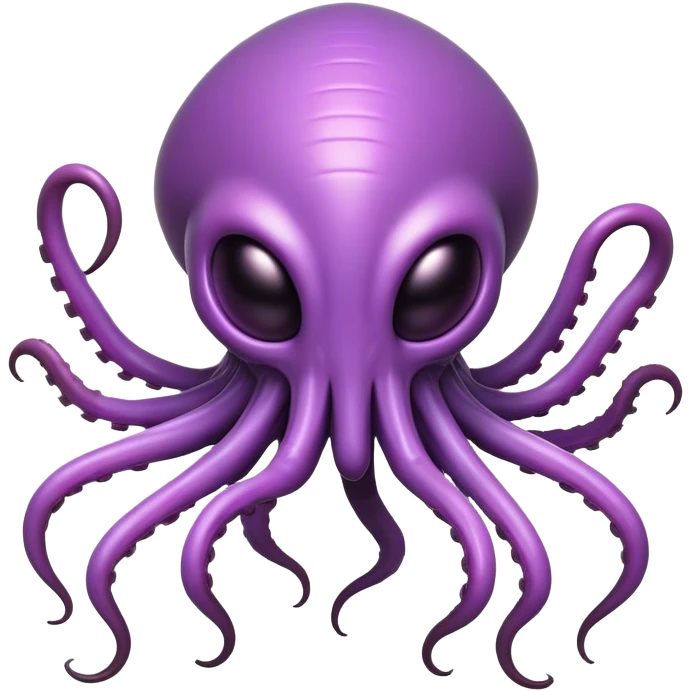 Clash of Clans aesthetic: Cinematic Playful Zerg Alien Emoji, rendered in a 3D vector-style similar to standard emojis with minimal shading and bold, simplified shapes. A compact, isometric, otherworldly creature with insectoid, organic details and subtle, eerie tentacles, softly glowing with a sinister alien charm. Simplified yet unmistakably iconic, highly detailed and consistent, glowing with a soft, spectral radiance and high shine. Stylized with a touch of bio-engineered mischief and a soft glowing outline, capturing the essence of a fearsome extraterrestrial menace with a playful twist! emoji