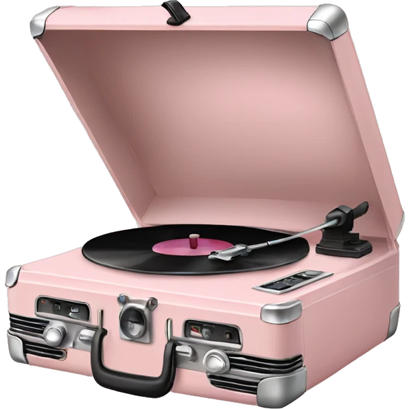 Make a vintage pale pink record player emoji