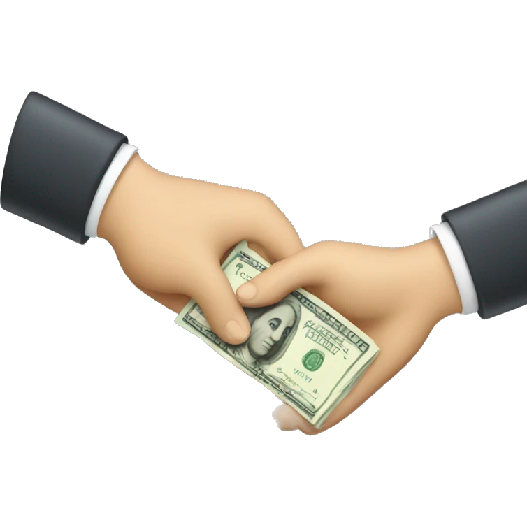 giving money from hand to hand emoji