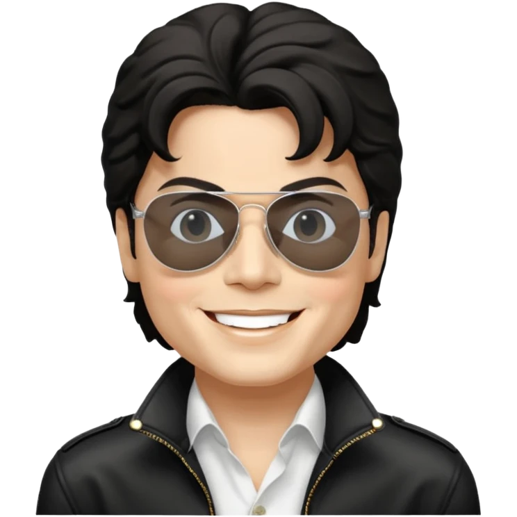 Michael Jackson, white, wearing Ray-Ban glasses emoji
