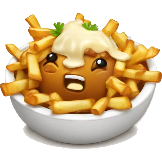 Poutine qui mange une poutine emoji