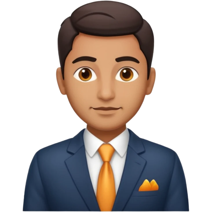 An Indian hard working hotel manager with handsome and attractive appearance. emoji